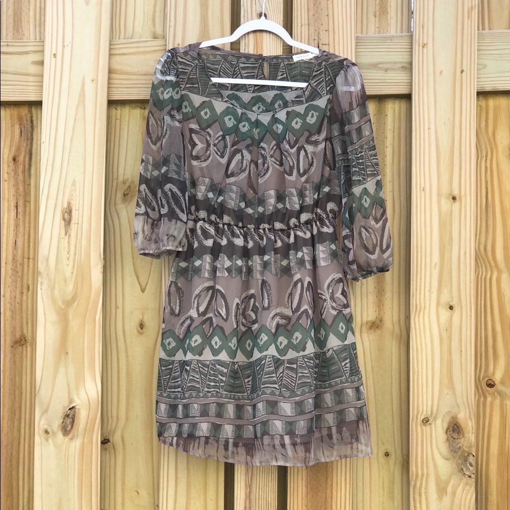 Bluebird bohemian 3/4 length sleeve dress